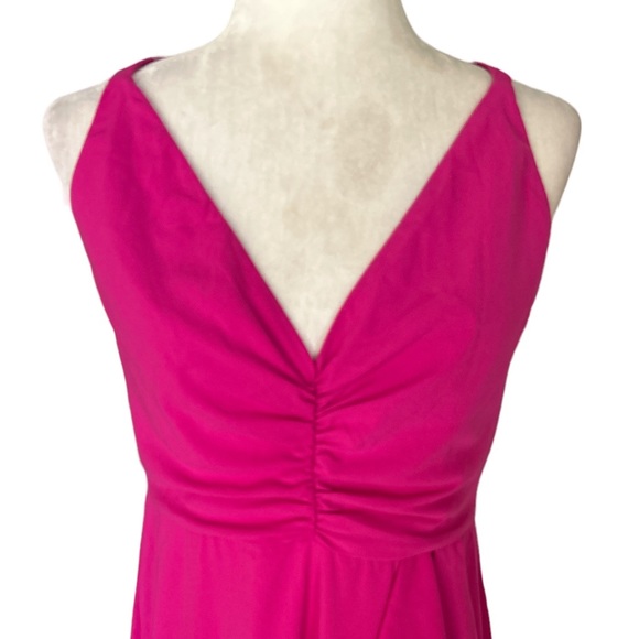 Lovers + Friends Claire Very Berry Pink Asymmetrical Bodycon Midi Maxi Dress - L - Picture 5 of 15
